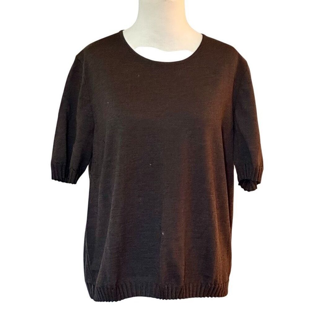 Stizzoli 100% Wool Short Sleeve Crewneck Sweater